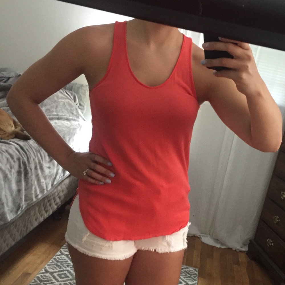 coral racerback tank